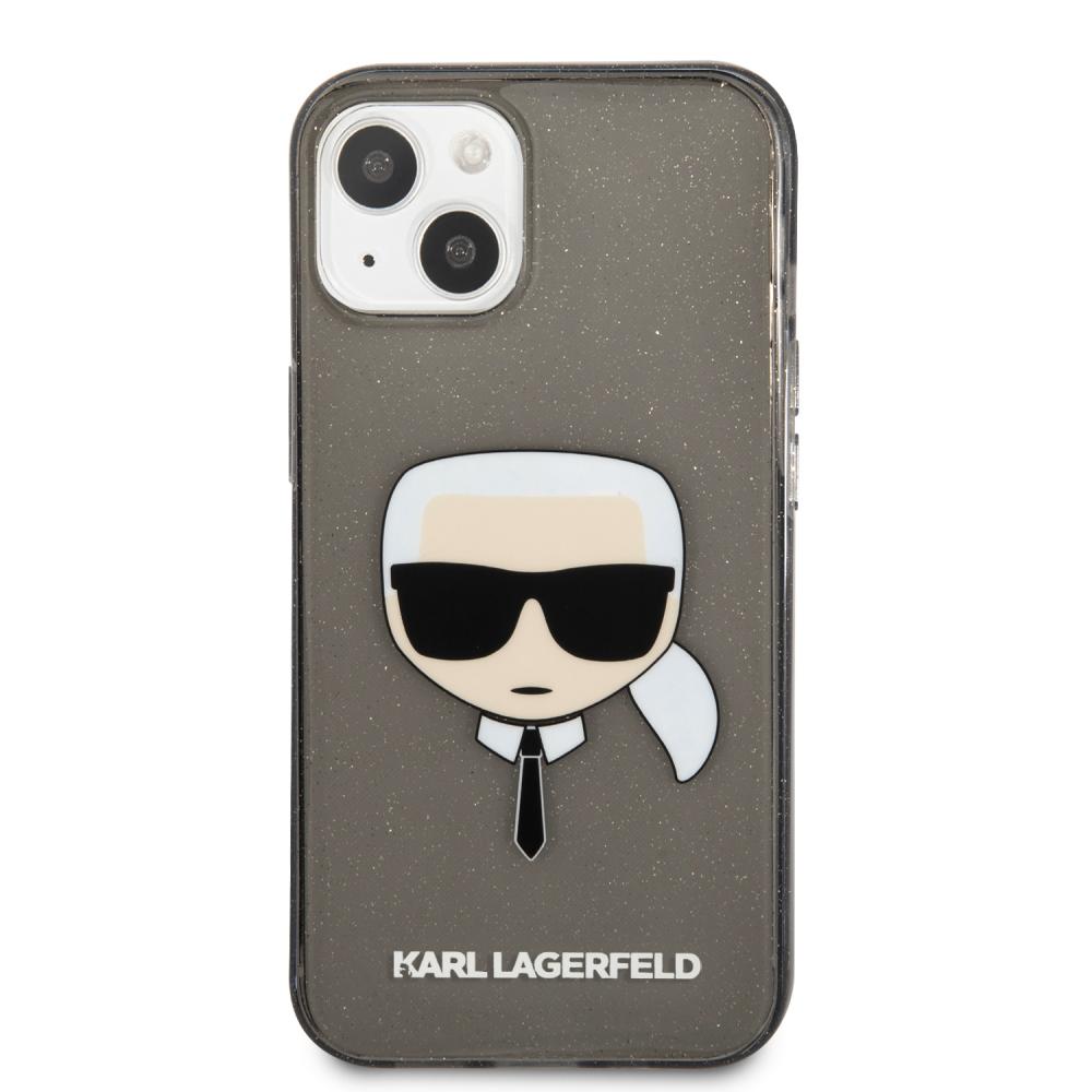 Karl Lagerfeld iPhone 13 Skal TPU Full Glitter Svart