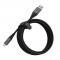 OtterBox Premium 3m USB-C - USB-A Kabel Nylonfltad Svart
