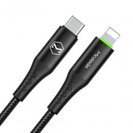 Mcdodo 36W 1.2m USB-C - Lightning Kabel LED Svart