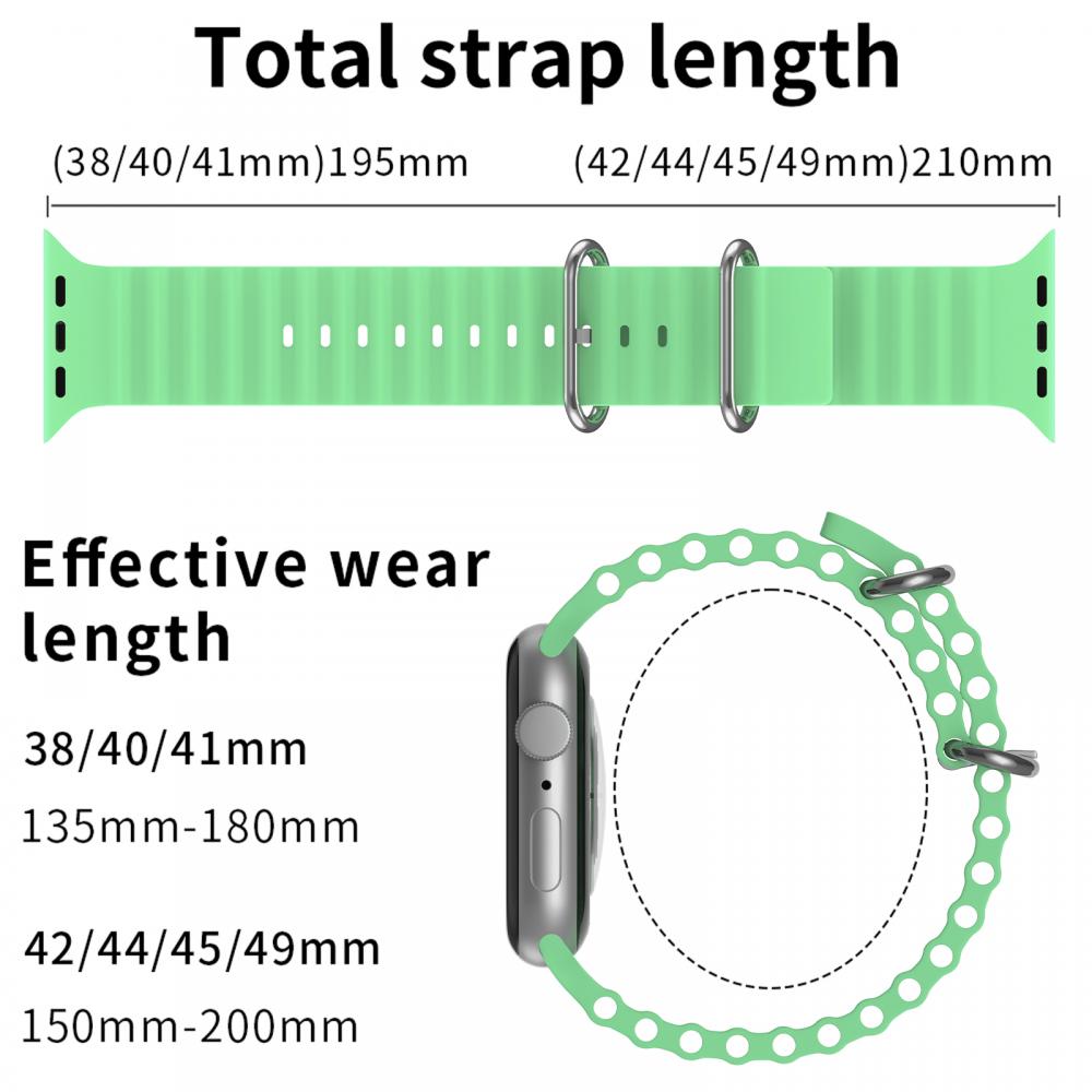Apple Watch 41/40/38 mm Armband Ocean Wave Pistasch