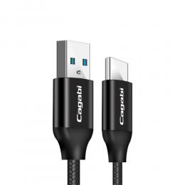 Cababi Cababi Type-C / USB-C Kabel 1M Quick Charge - Svart - Teknikhallen.se