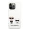 Karl Lagerfeld iPhone 13 Pro Max Skal Karl & Choupette Liquid Silikon Vit
