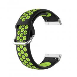 Silikon Träningsarmband Armband Versa 3/Fitbit Sense - Svart/Grön