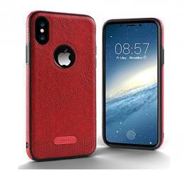 iPhone X/Xs - Mikki PU Läder Skal - Röd