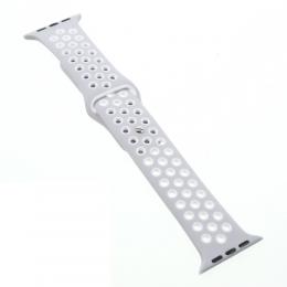 Ihåligt Silikon Armband Apple Watch 42/44/45/49 mm Grå/Vit