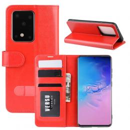 Samsung Galaxy S20 Ultra - Crazy Horse Plånboksfodral - Röd