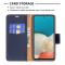 Samsung Galaxy A53 5G Fodral Litchi Shark Lder Mrk Bl