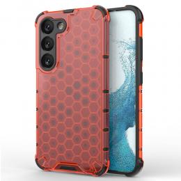 Samsung Galaxy S23 Skal Shockproof Honeycomb Textur Röd