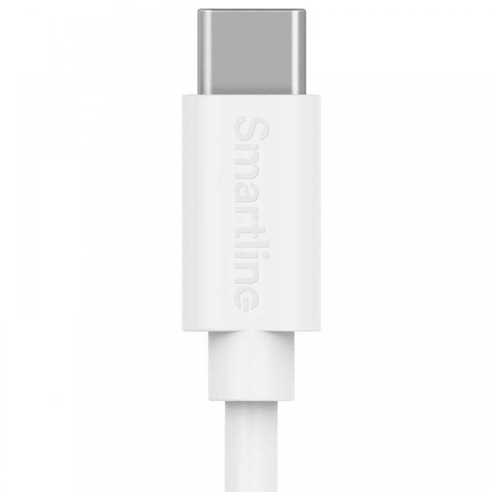 Smartline 2m USB-C - Lightning MFi Laddningskabel Vit