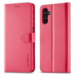 LC.IMEEKE Samsung Galaxy A14 4G/5G Fodral Läder Rosa/Röd