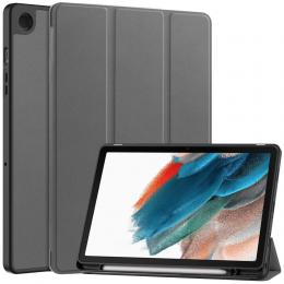 Samsung Galaxy Tab A9 Plus Fodral Tri-Fold Pennhållare Grå