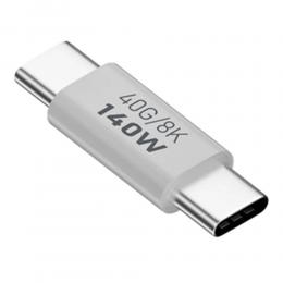 140W USB 3.1 USB-C Hane till USB-C Hane Adapter 8K 40Gbps Vit