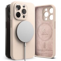 Ringke iPhone 15 Pro Skal MagSafe Silikon Pink Sand