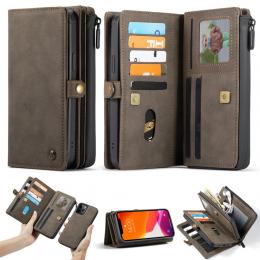 CASEME iPhone 12 / 12 Pro - CASEME 2-i-1 Magnet Skal/Fodral - Brun - Teknikhallen.se
