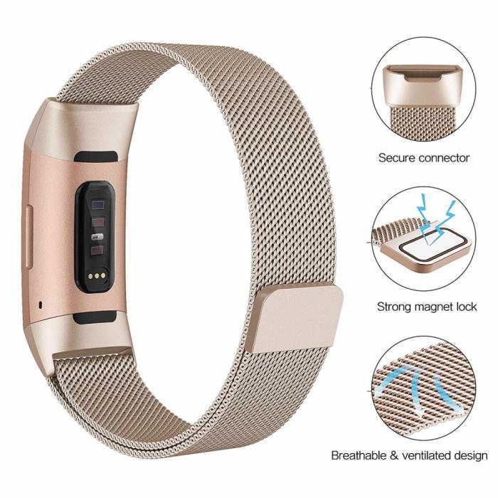 Köp Milanese Loop Armband Fitbit Inspire 3 Svart Online