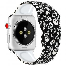 Silikon Armband Apple Watch 42/44/45/49 mm Döskallar