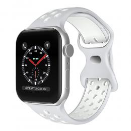 Sportarmband Dual-Color Apple Watch 41/40/38 mm (M/L) Grå/Vit