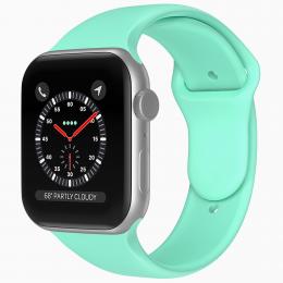 Apple Watch 42/44/45/49 mm Silikon Armband (S/M) Mintgrön
