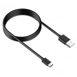 USB-C Quick Charge Laddare / Kabel / Type-C - 1 Meter - Svart