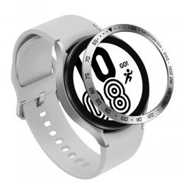 Bezel Skyddande Ring Galaxy Watch4 Classic 44 mm Silver/Svart