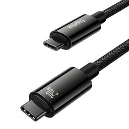 Baseus 2m 240W USB-C - USB-C Kabel Tungsten Gold Series Svart