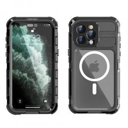 ShellBox iPhone 15 Pro MagSafe IP68 Aluminium Vattentät Skal Svart