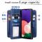 Samsung Galaxy A22 5G - Multifunktionellt Lder Fodral - Mrk Bl