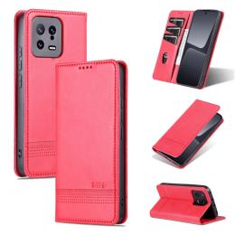 AZNS Xiaomi 13 5G Fodral Flip Läder Rosa/Röd