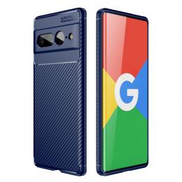Google Pixel 7 Pro Skal Kolfiber Textur Blå