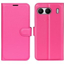 OnePlus Nord 4 Fodral Litchi Läder Rosa