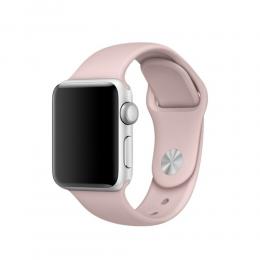  Silikon Armband Apple Watch 42/44/45 mm (S/M) - Ljus Rosa - Teknikhallen.se