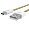 Smartline 2m 3A USB-C Fuzzy Laddningskabel Sand