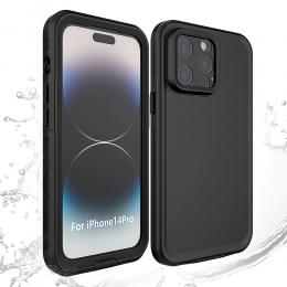 iPhone 14 Pro Skal IP68 360 Vattentät Svart