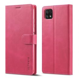 Samsung Galaxy A22 5G - LC.IMEEKE Läder Fodral - Röd/Rosa
