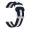 Nylon Armband Med Vertikal Design - Bl/Vit (22mm)