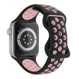 Sportarmband Dual-Color Apple Watch 41/40/38 mm (S/M) Svart/Rosa