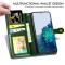 Samsung Galaxy S22 Fodral Solid Lder Magnetisk Mssing Grn