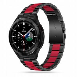 Tech-Protect Galaxy Watch 4 Armband Stainless Svart/Röd