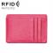 RFID Plnbok Korthllare Litchi Textur Rosa