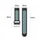 Ihligt Silikon Armband Fr Smartwatch (22 mm) - Svart/Teal