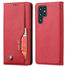 Samsung Galaxy S22 Ultra Fodral Flip Frontficka Röd
