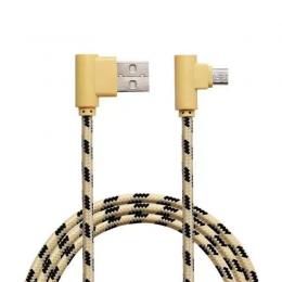  1M USB-C Vinklad Kabel - Guld - Teknikhallen.se
