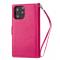 iPhone 11 - Plnboksfodral Med 9 kortfack / Magnet Skal - Hot Pink
