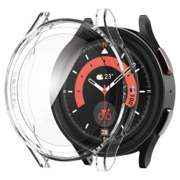 Spigen Galaxy Watch 5 Pro 45mm Skal Thin Fit / Härdat Glas Transparent