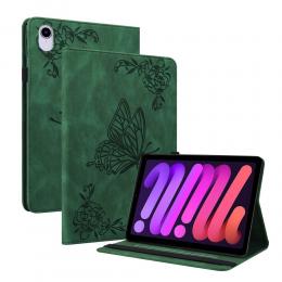 iPad Mini (2021) Fodral Butterfly Flower Grön