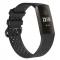 Ihligt Silikon Armband Fitbit Charge 4/3 (L) Svart