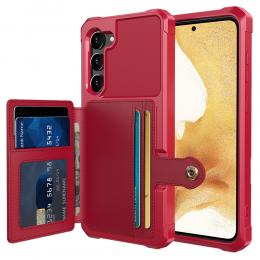 Samsung Galaxy S23 Skal Med Magnetisk Plånbok Röd