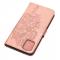 iPhone 13 Pro - Butterfly Tryck Lder Fodral - Rosguld