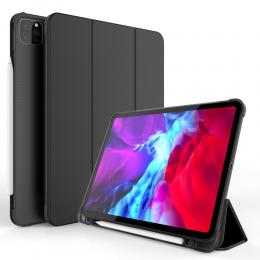 iPad Pro 11 (2018/2020/2021) - Tri-Fold Smart Fodral Pennhållare - Svart