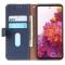 KHAZNEH Galaxy S24 Fodral Premium Litchi kta Lder Bl